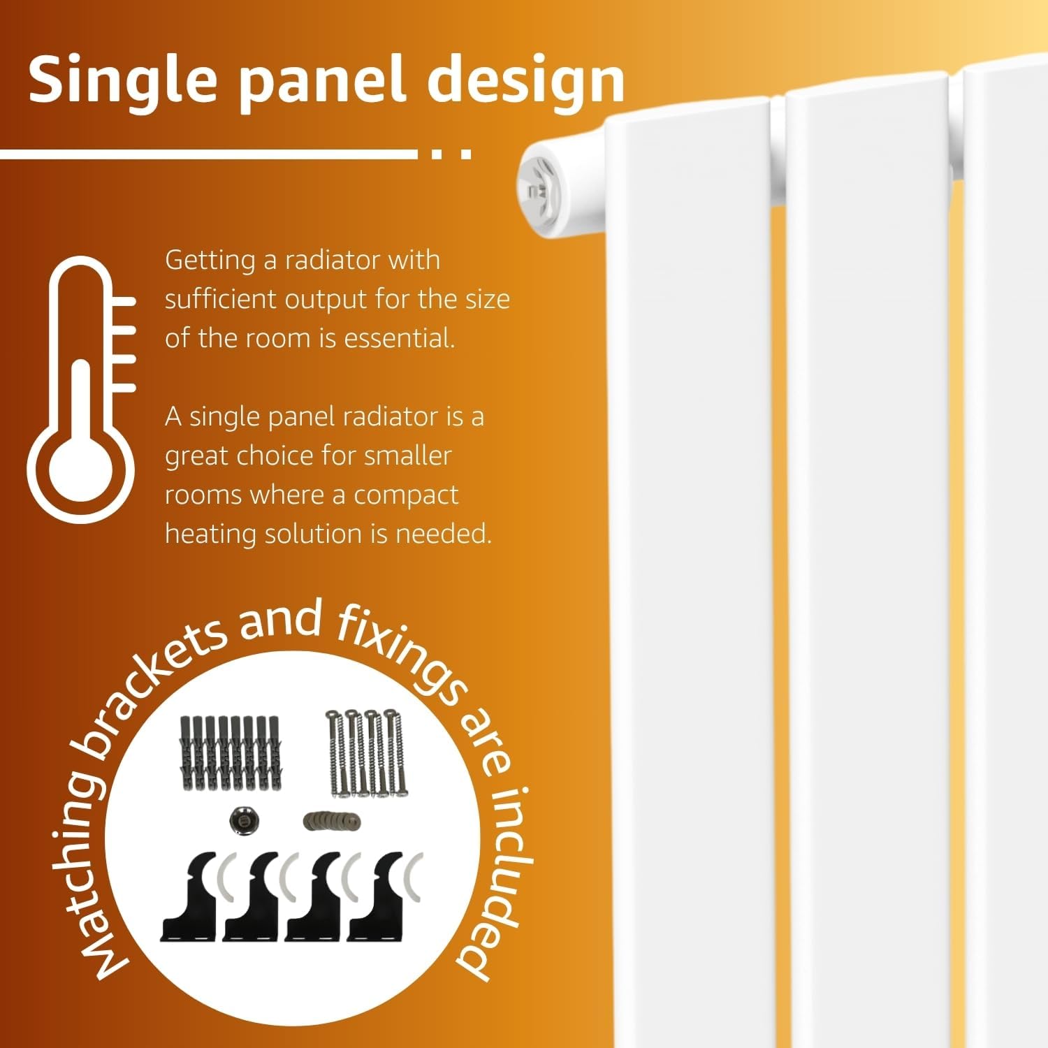 White Vertical Designer Radiator - Image 5