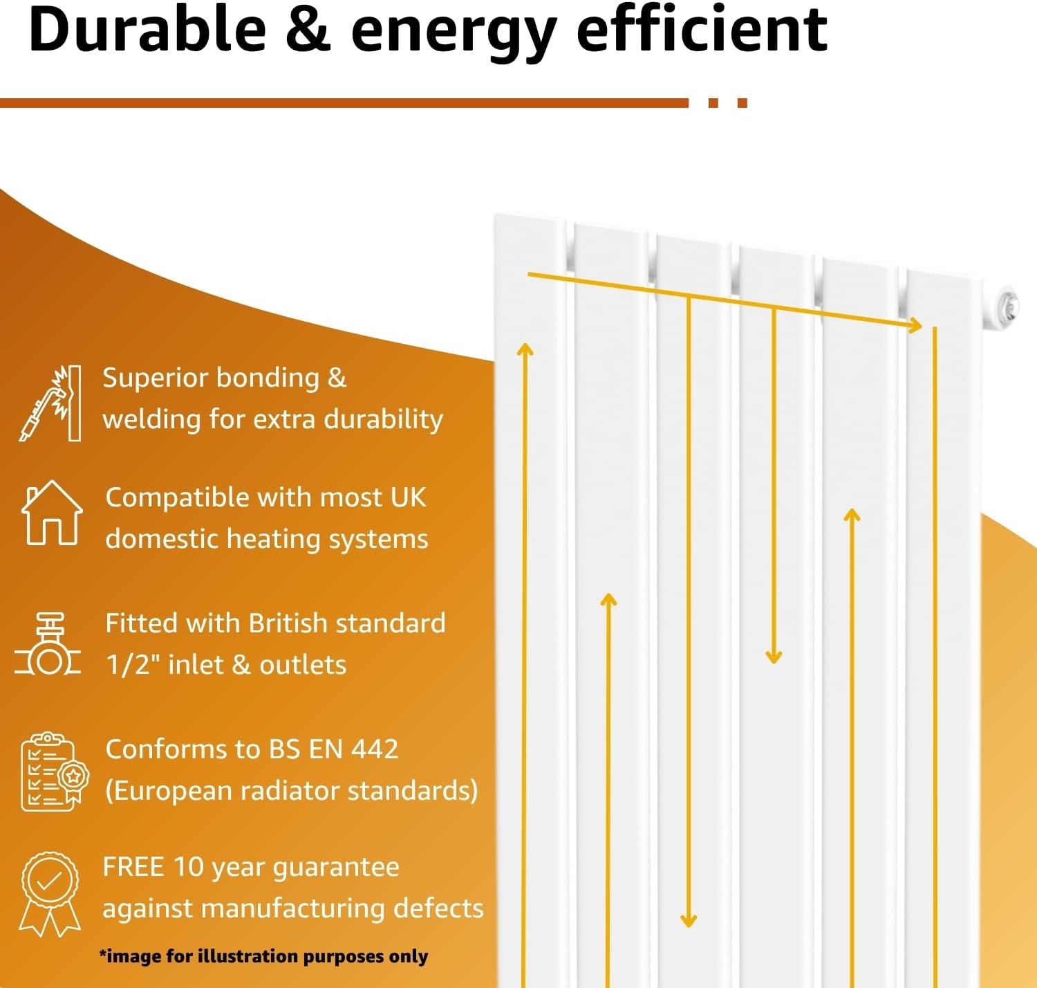 White Vertical Designer Radiator - Image 4