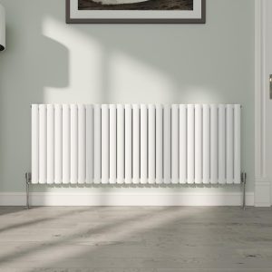 White Oval Radiator 600x1593mm