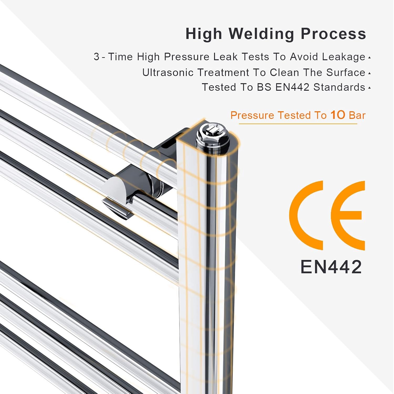 Chrome Heated Towel Rail - Image 3
