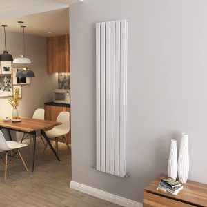 White Vertical Double Radiator 1800mm
