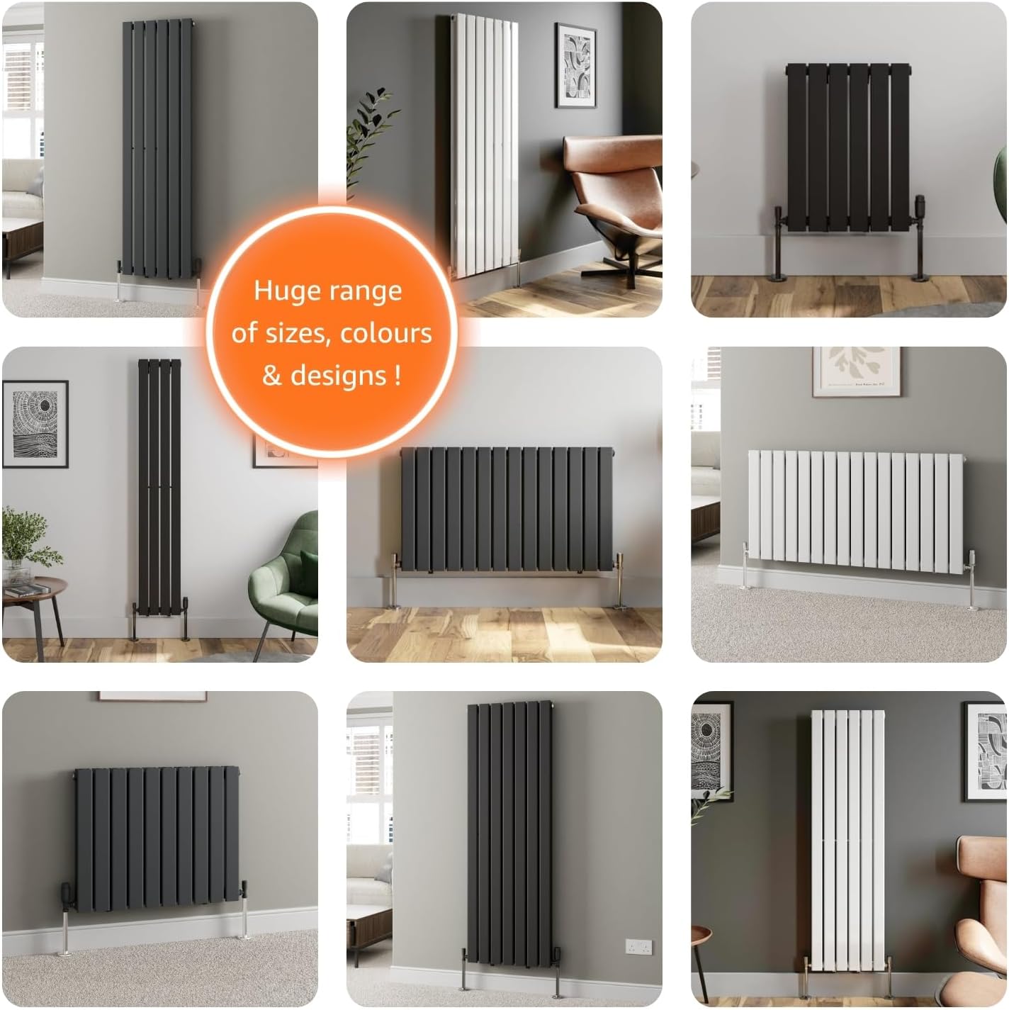 White Vertical Designer Radiator - Image 2