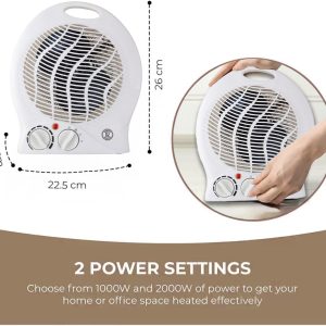 2kW Fan Heater with Thermostat