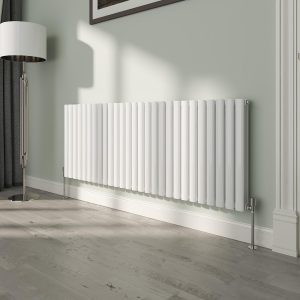 White Oval Radiator 600x1593mm